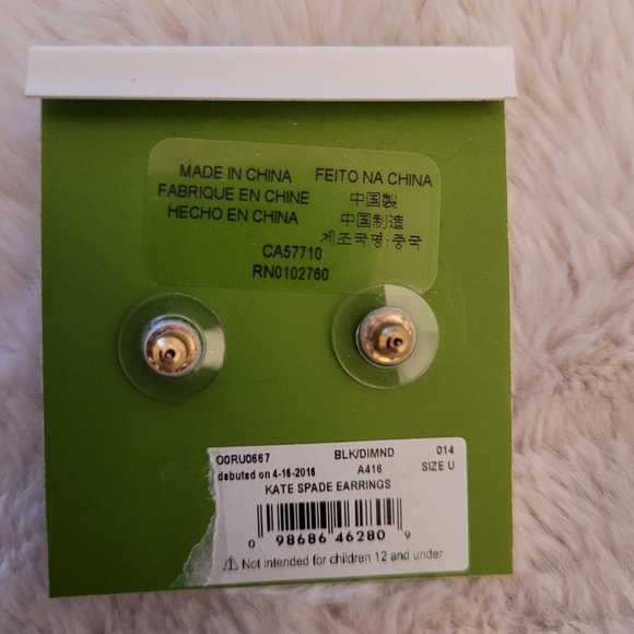 Kate Spade Gumdrop studs black - Picture 2 of 3